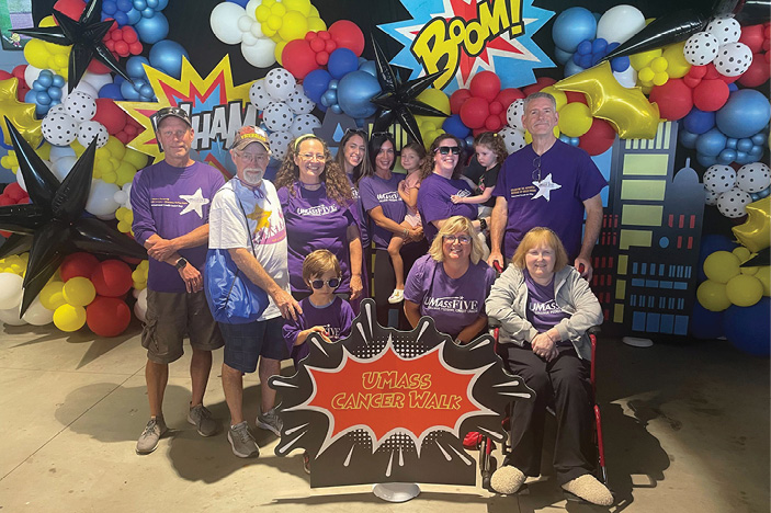 Team UMassFive at the UMass Chan Cancer Walk