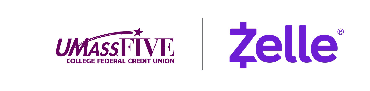 UMassFive and Zelle Logo