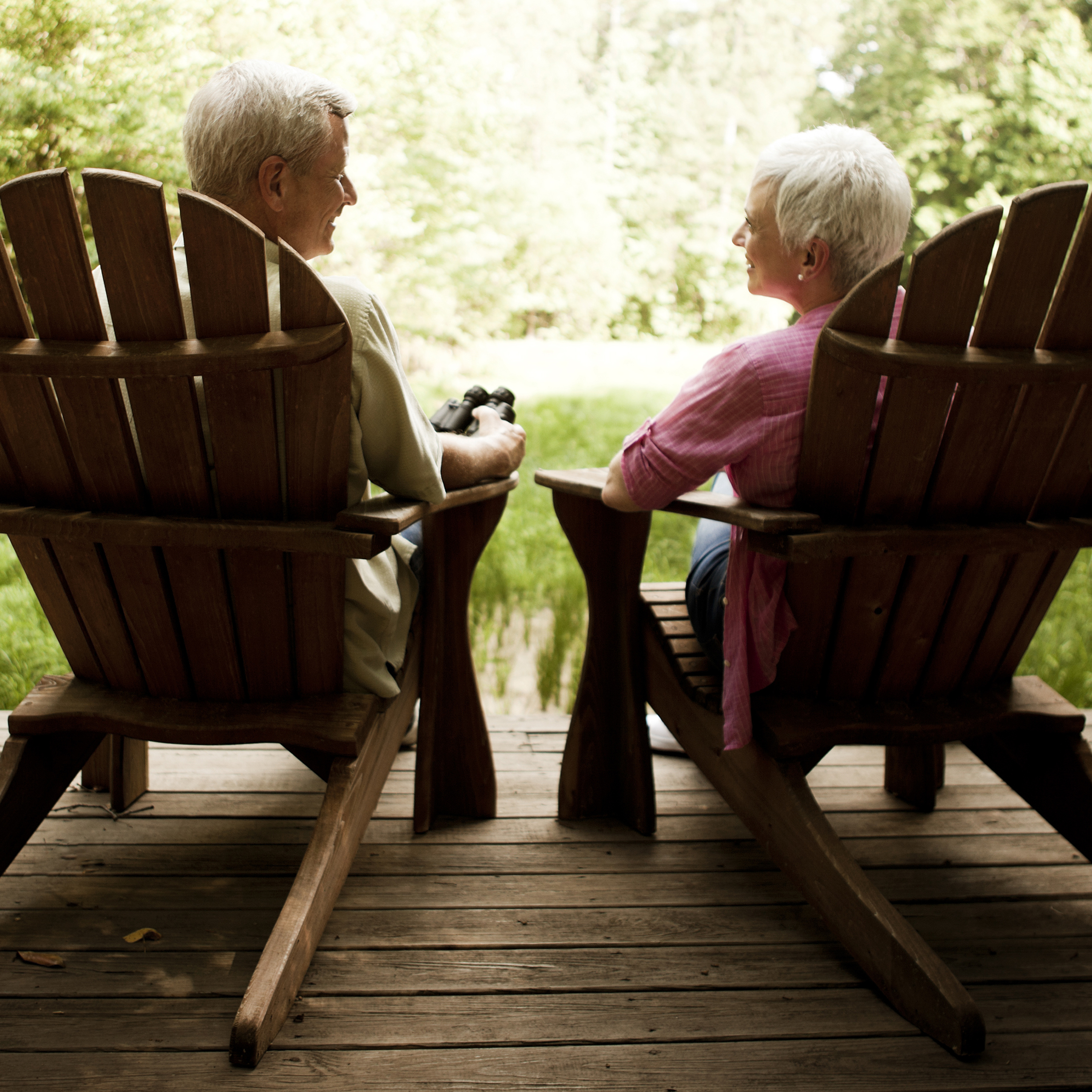 Couple Sitting in Chairs