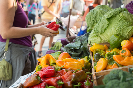 Woman at farmer's market